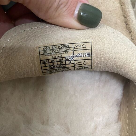 UGG ASCOT PINNACLE SAND SHEARLING HORWEEN LEATHER SHOE US 9